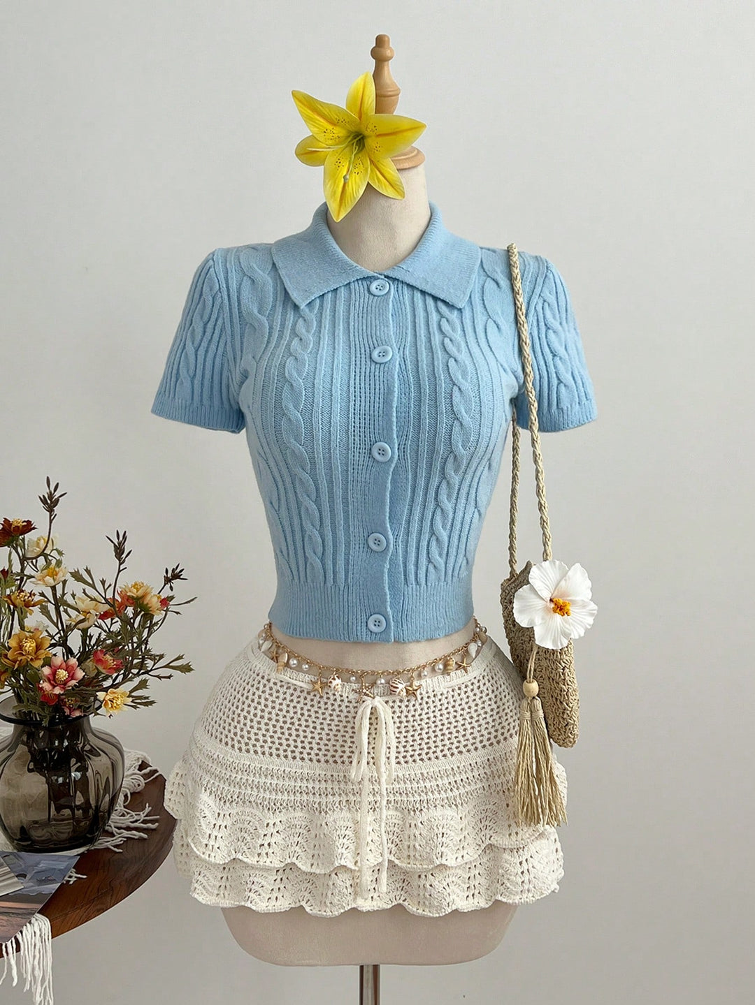 Cardigan SHEIN, albastru