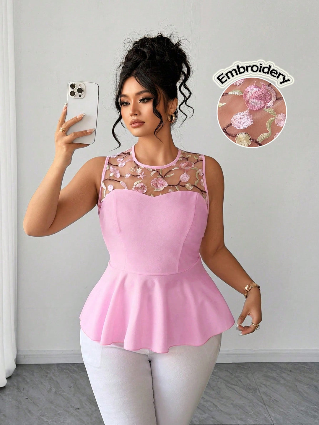 SHEIN Blúz, rózsaszín