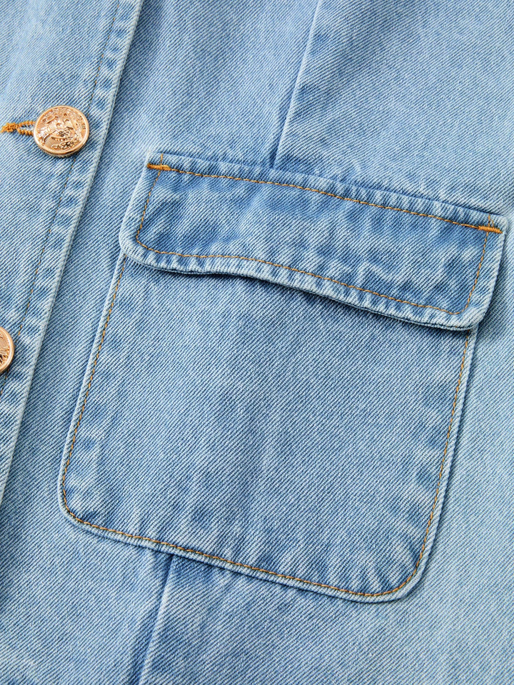 Vesta din denim SHEIN, albastru