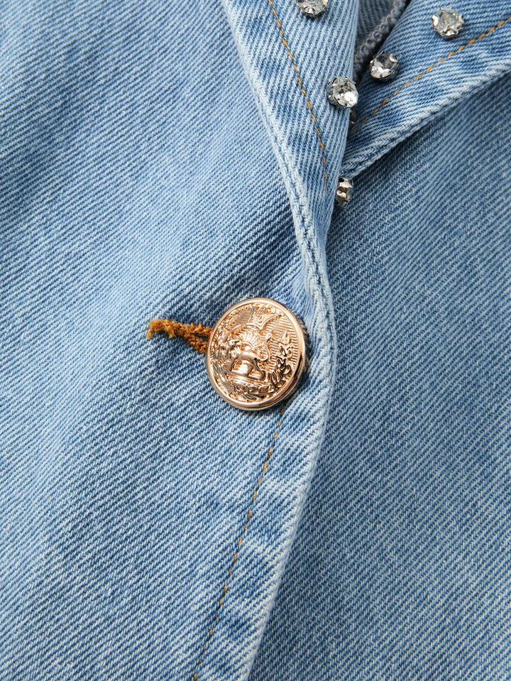 Vesta din denim SHEIN, albastru