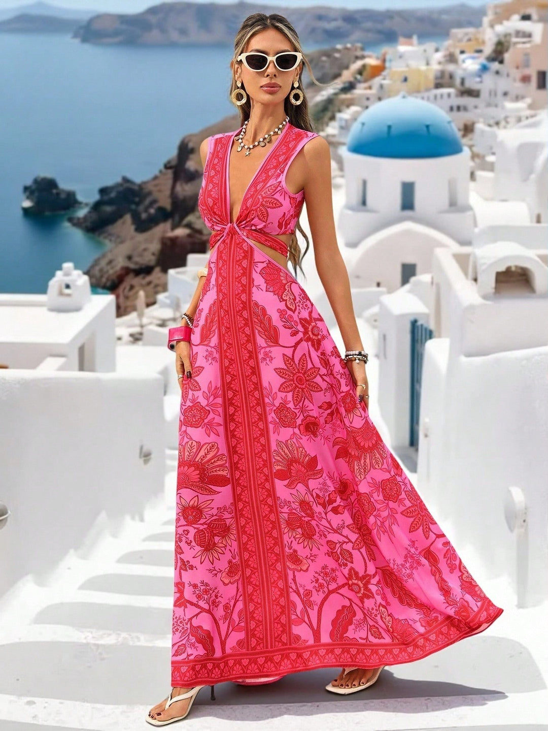 Rochie maxi SHEIN, roz