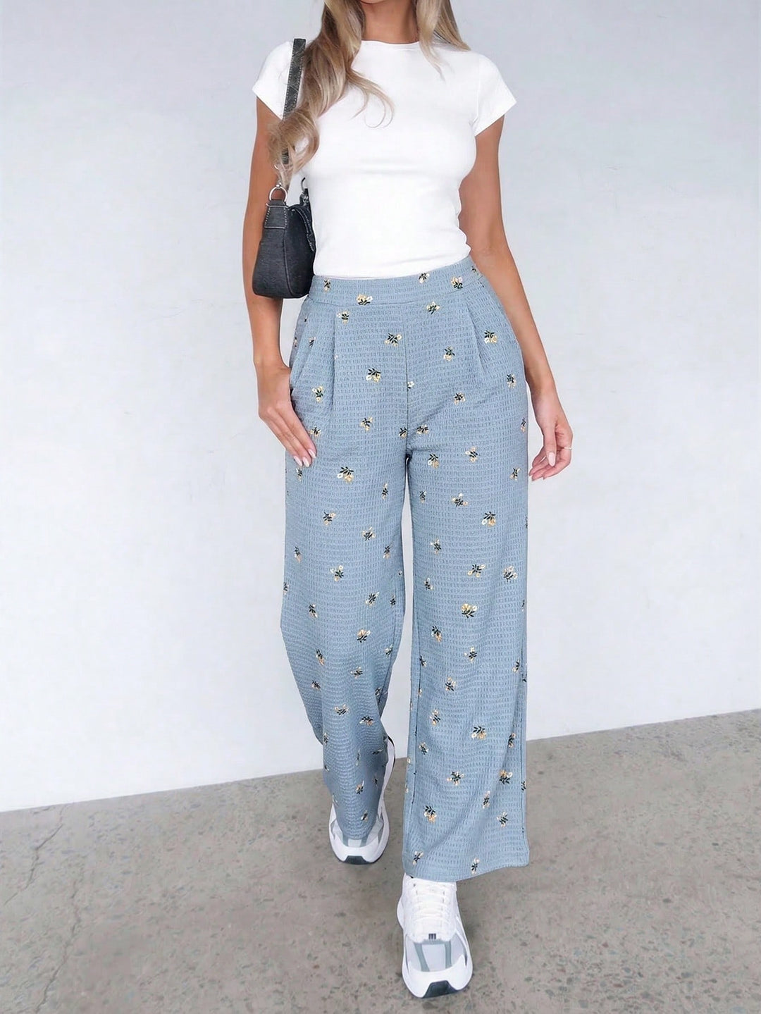Pantaloni SHEIN, albastru