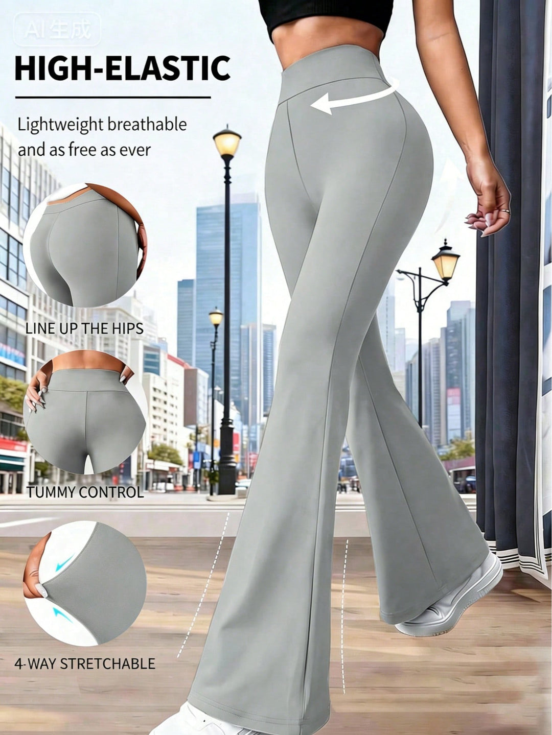 Pantaloni SHEIN, gri
