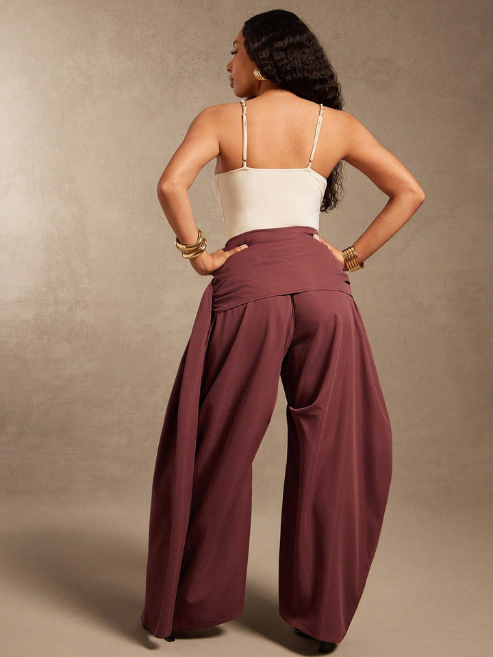 Pantaloni SHEIN, maro