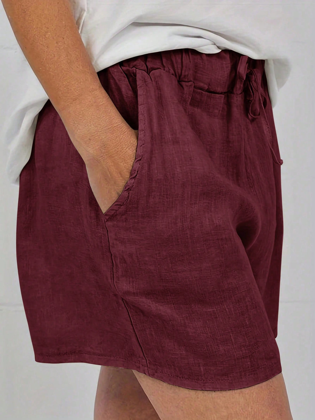 Pantaloni scurți SHEIN, vișiniu