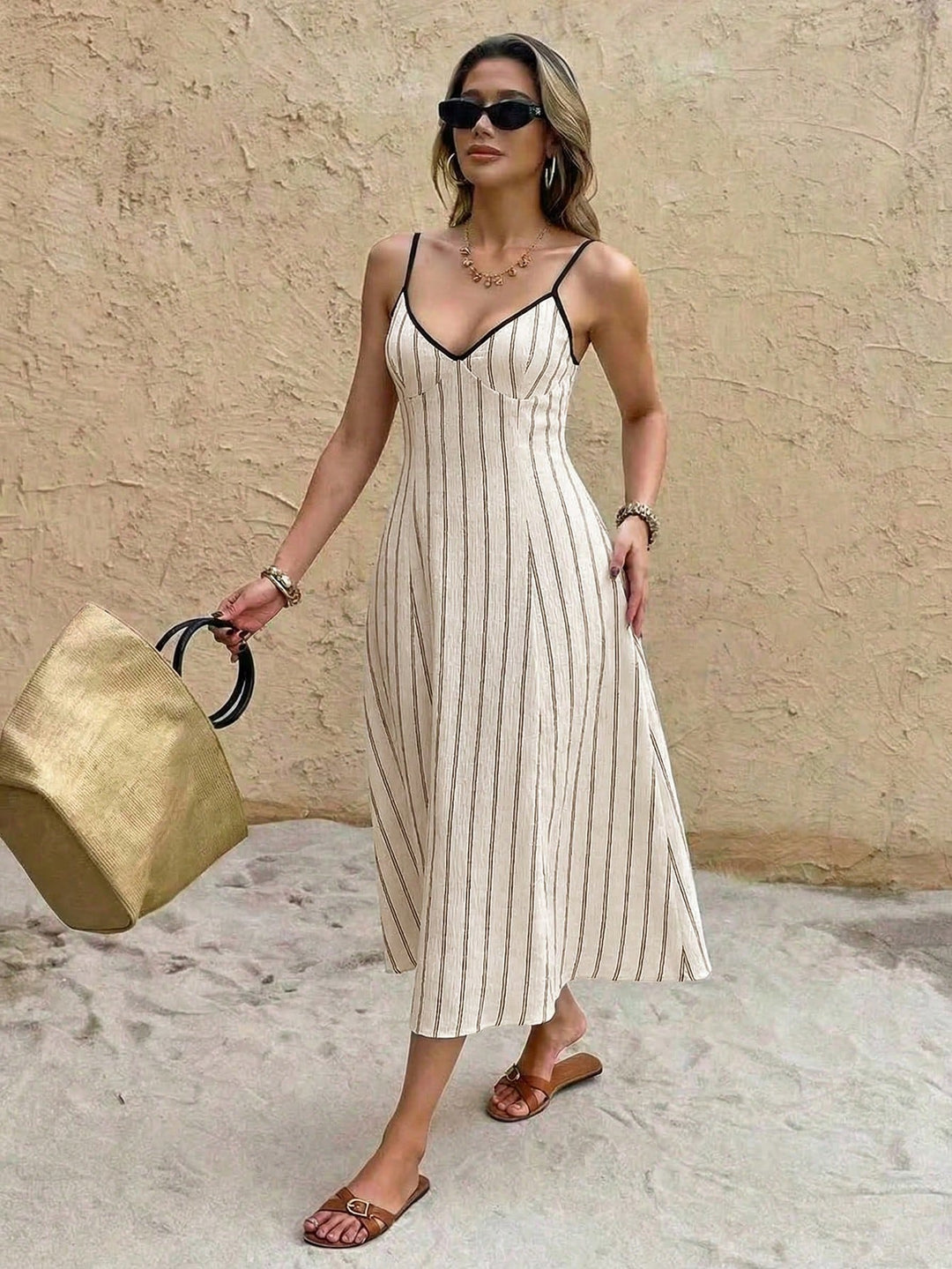 Rochie midi SHEIN, portocaliu