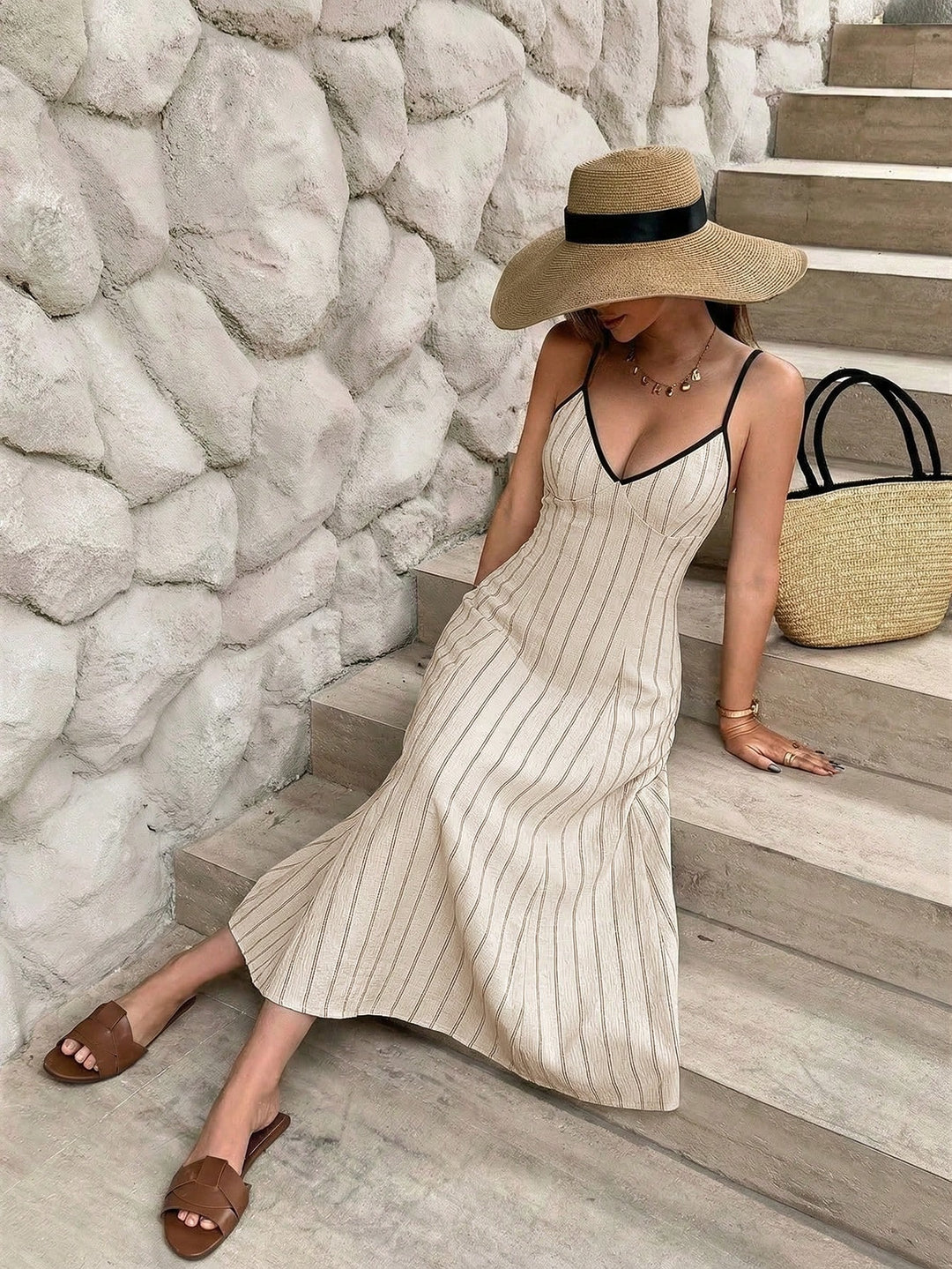 Rochie midi SHEIN, portocaliu