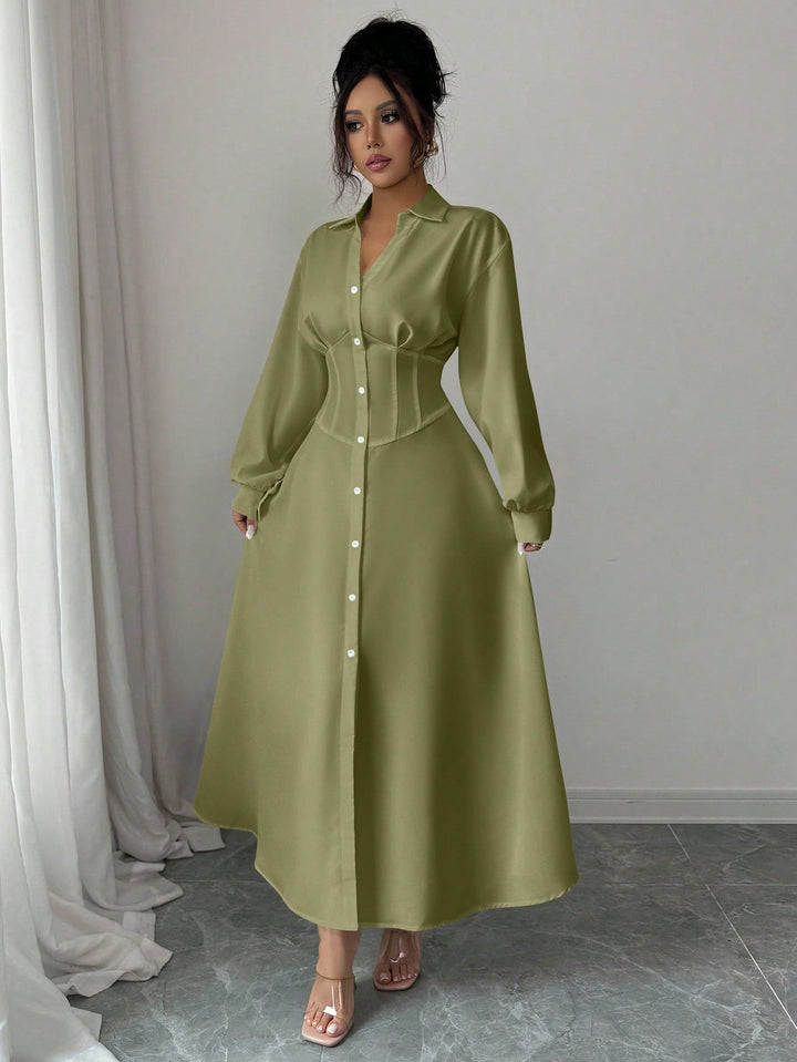 Rochie maxi SHEIN, verde