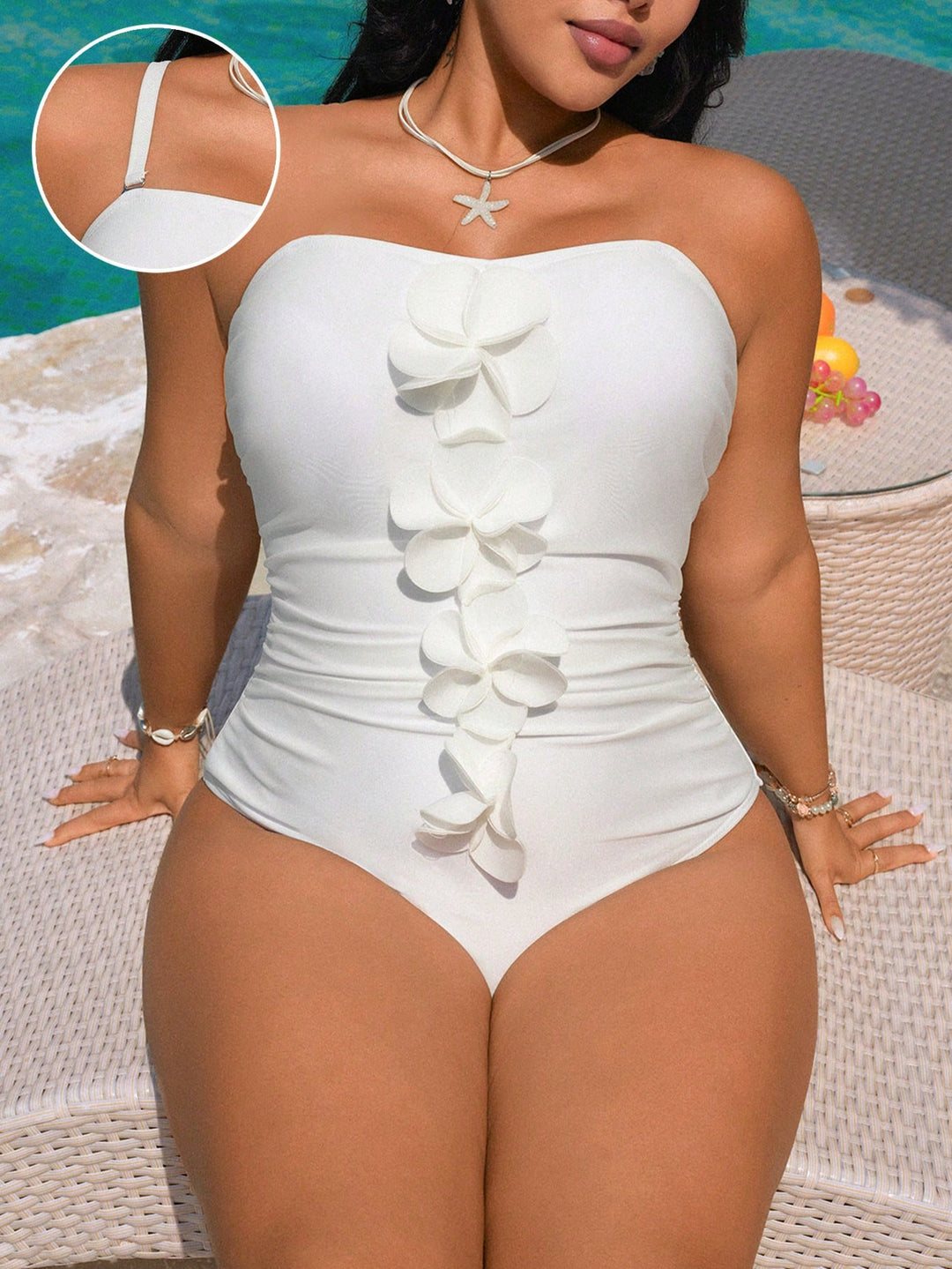 Costum de baie SHEIN, bej