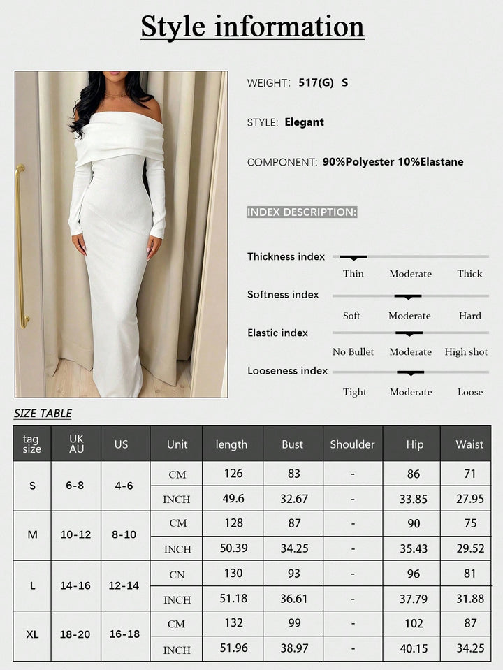 Rochie maxi SHEIN, alb