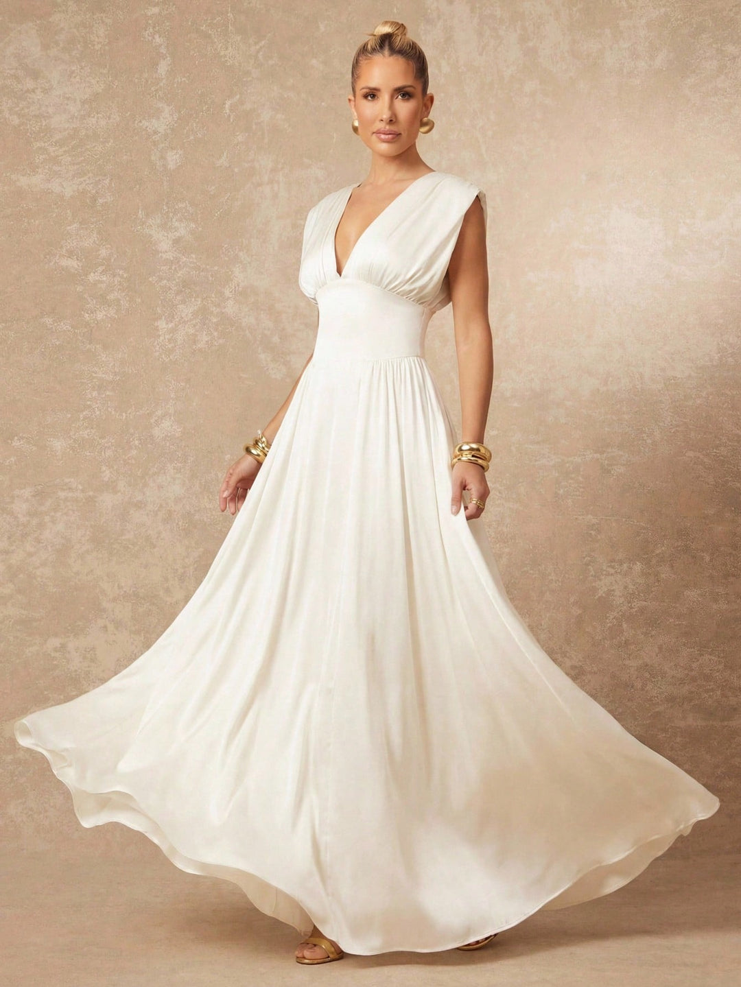 Rochie maxi SHEIN, alb