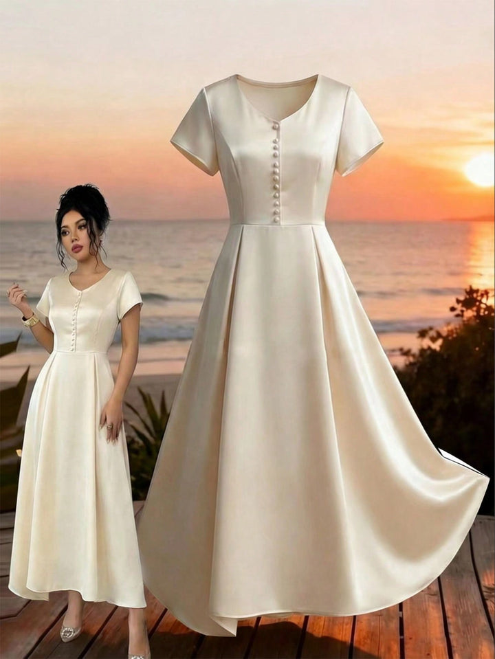 Rochie maxi SHEIN, auriu