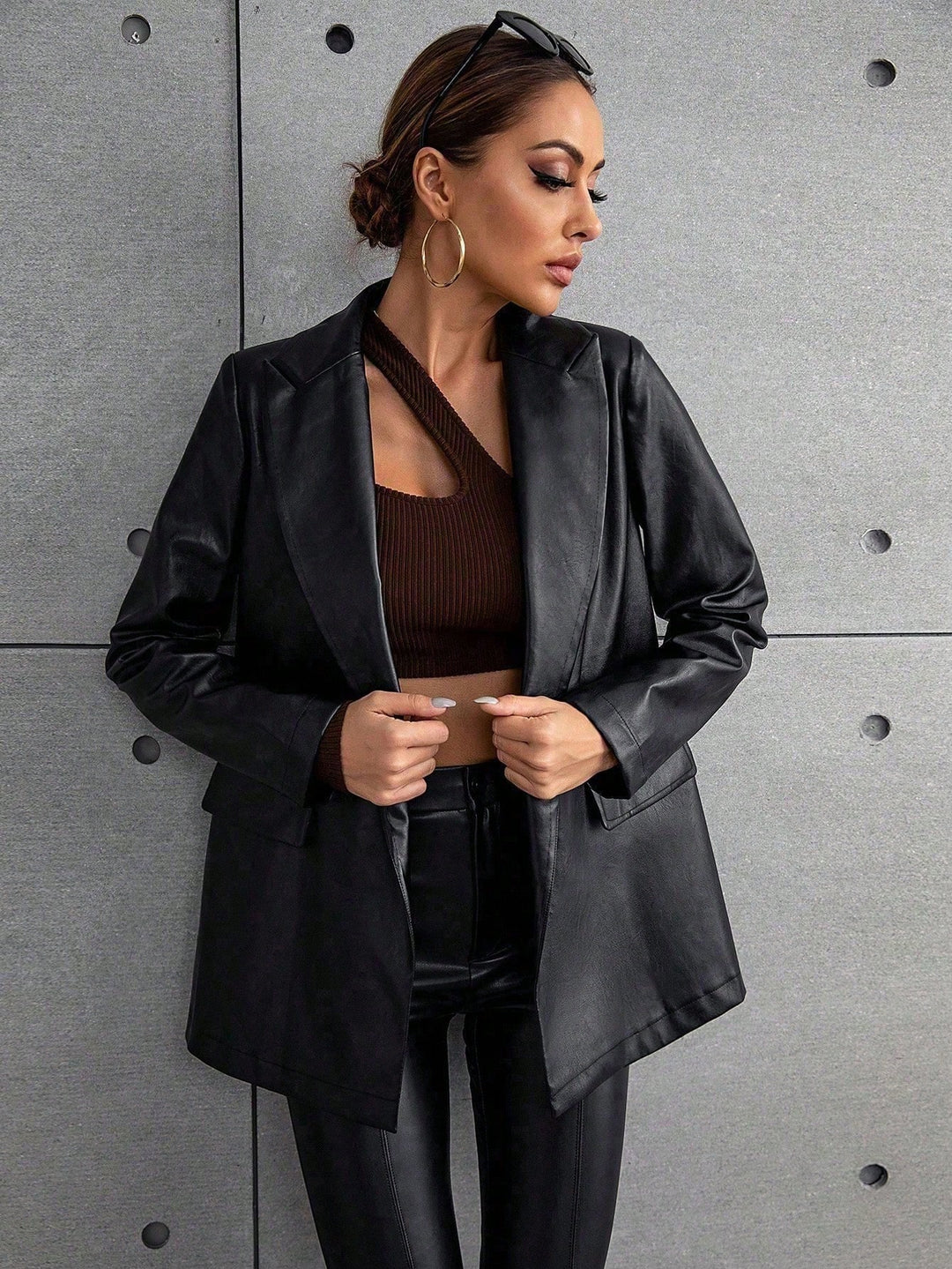Sacou SHEIN, negru