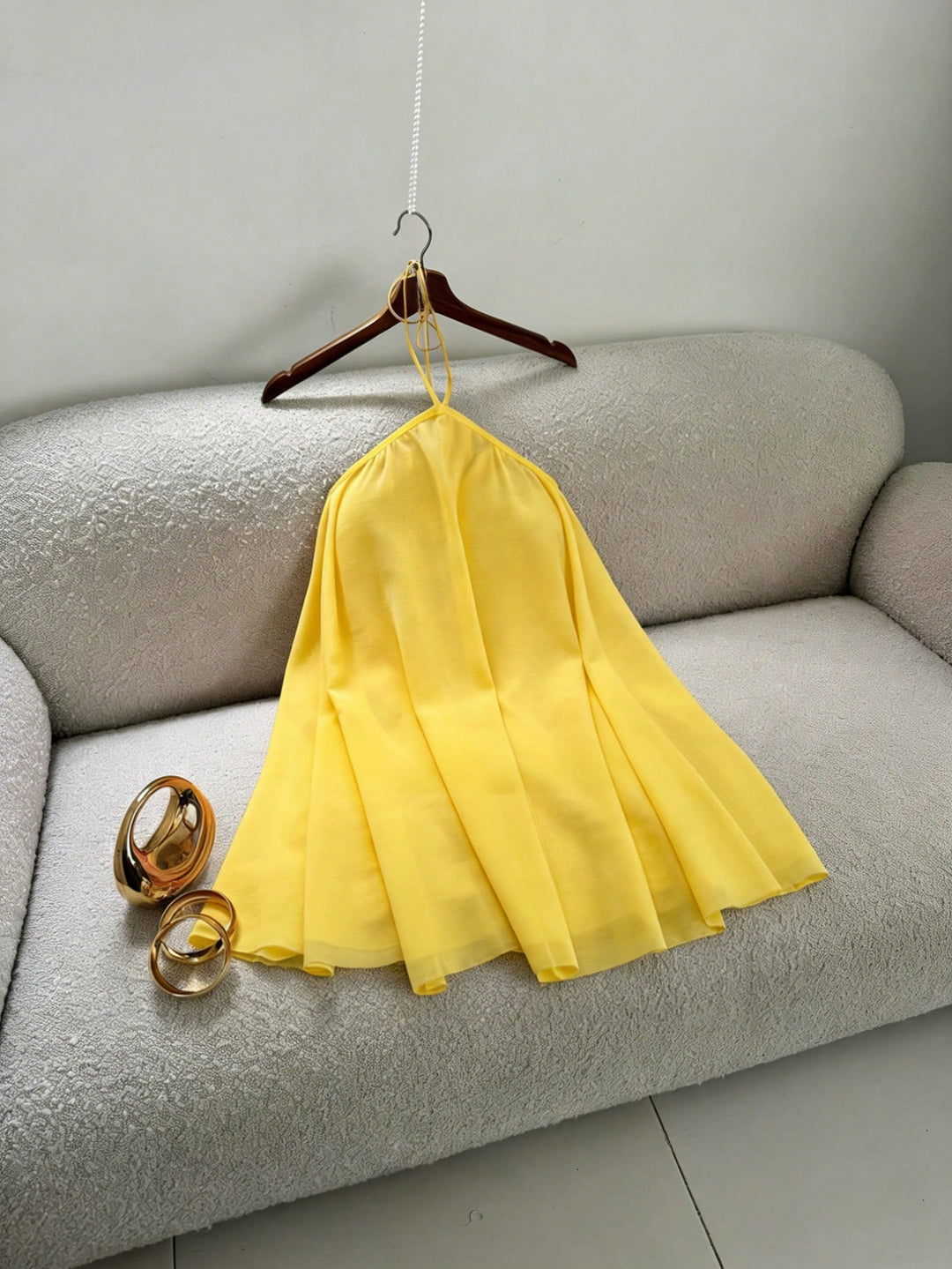 SHEIN mini ruha, sárga