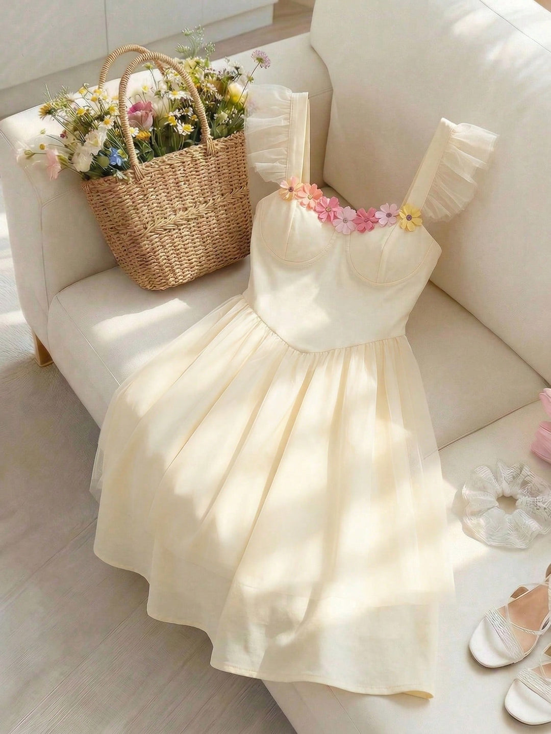 Rochie scurtă SHEIN, galben