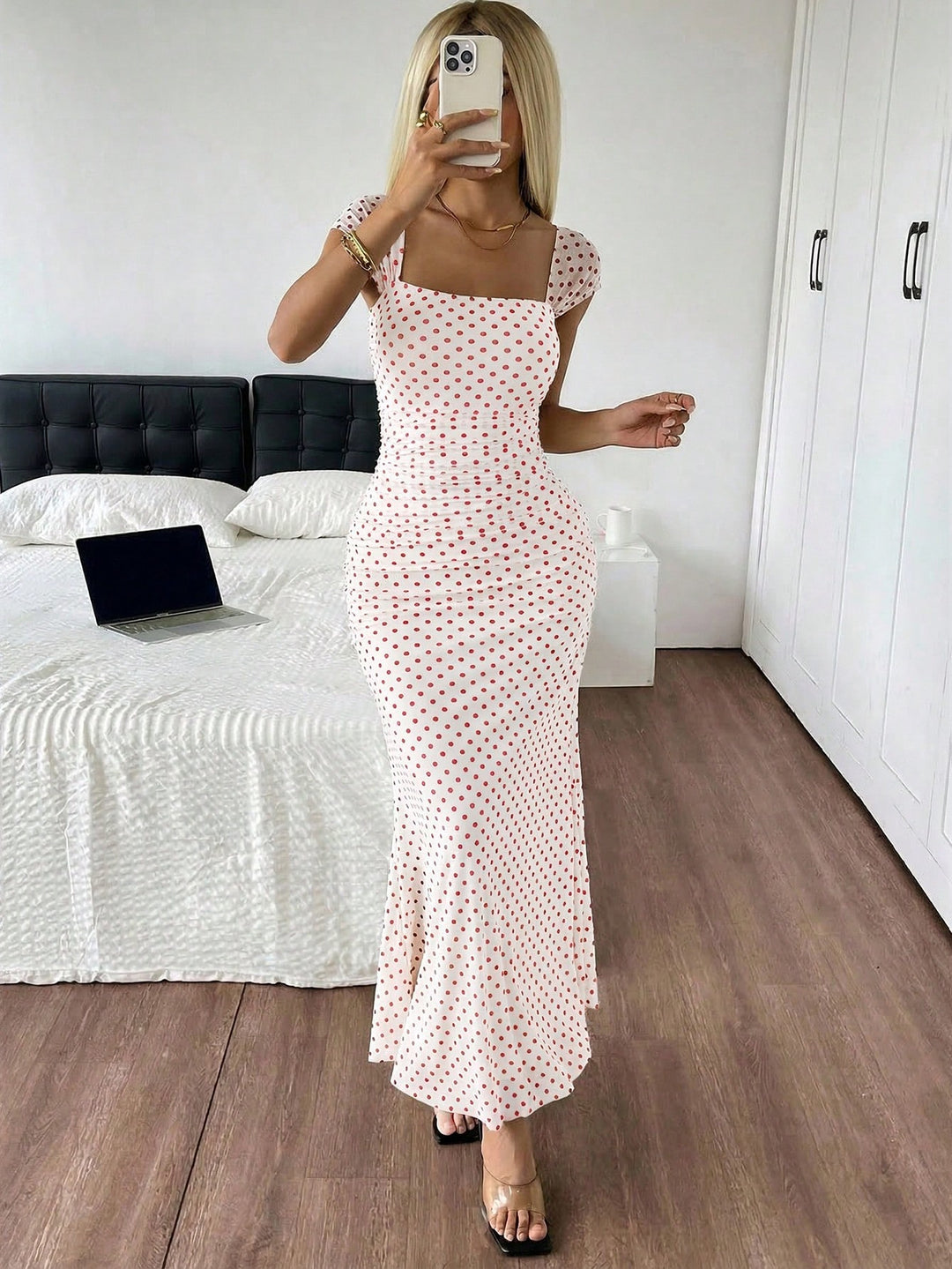 Rochie maxi SHEIN, alb