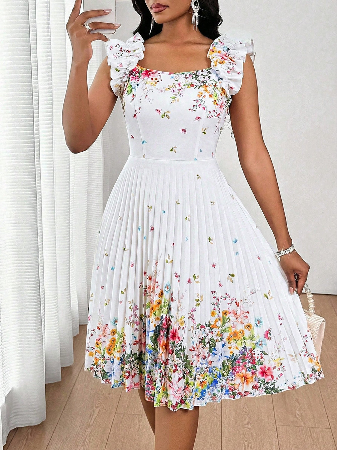 Rochie midi SHEIN, alb