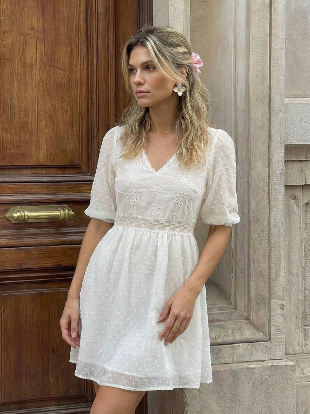 Rochie scurtă SHEIN, alb