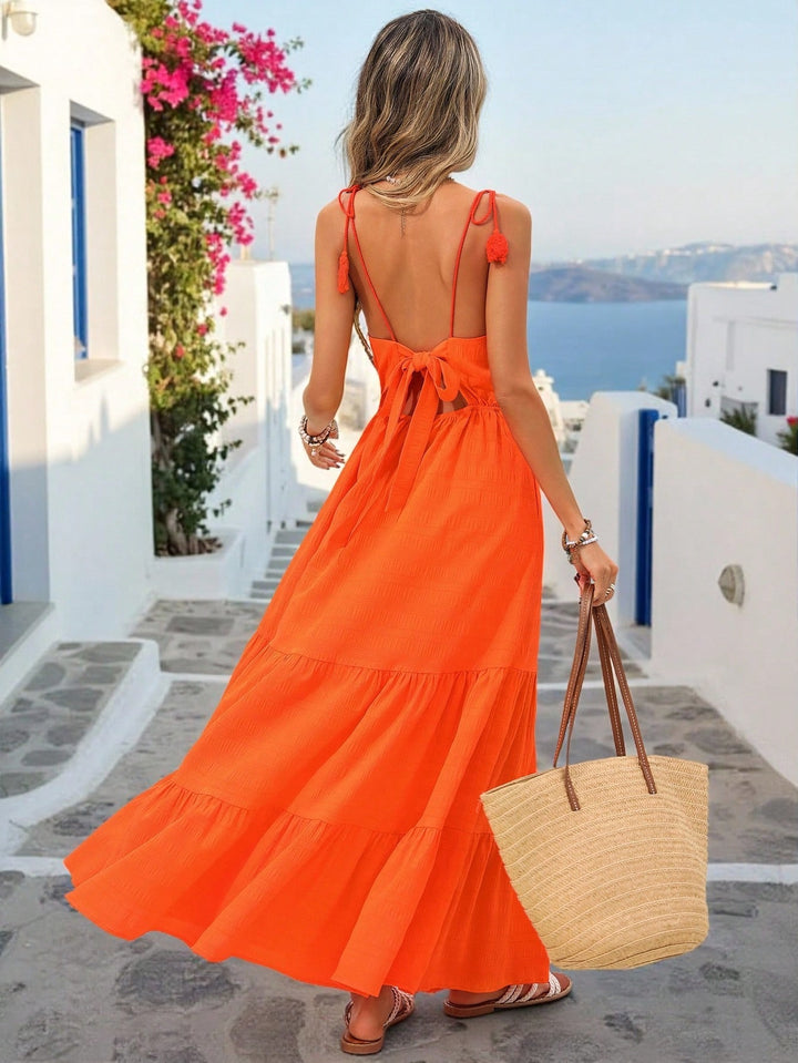 Rochie maxi SHEIN, portocaliu