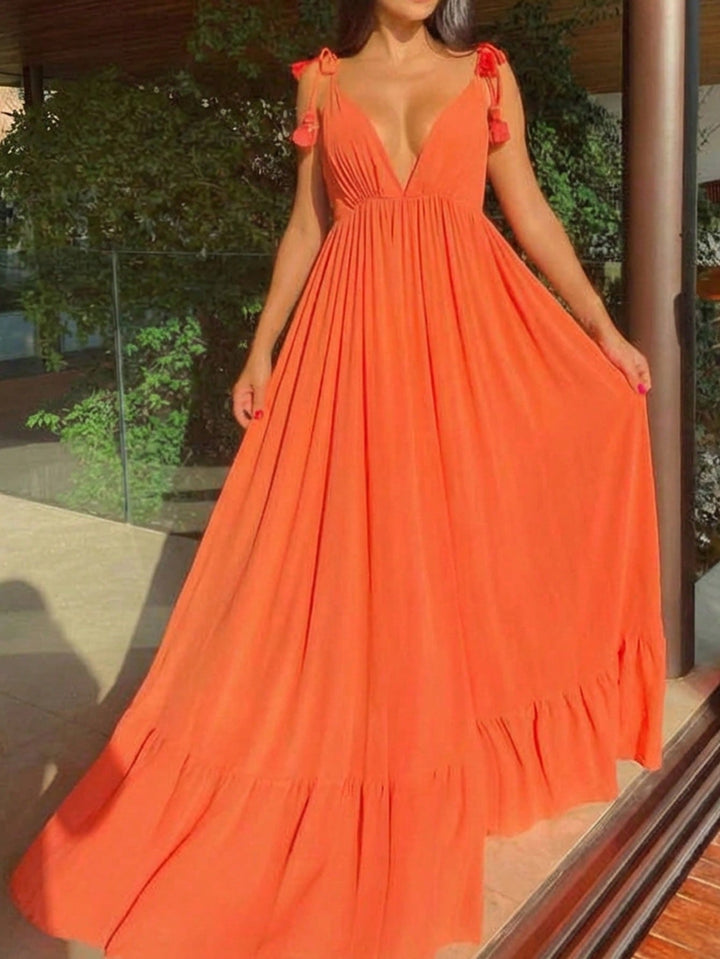 Rochie maxi SHEIN, portocaliu