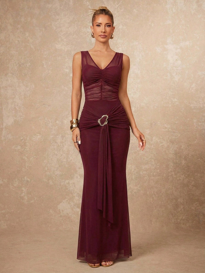 Rochie maxi SHEIN, vișiniu