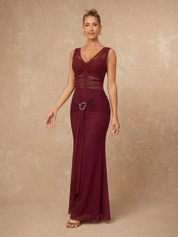 Rochie maxi SHEIN, vișiniu