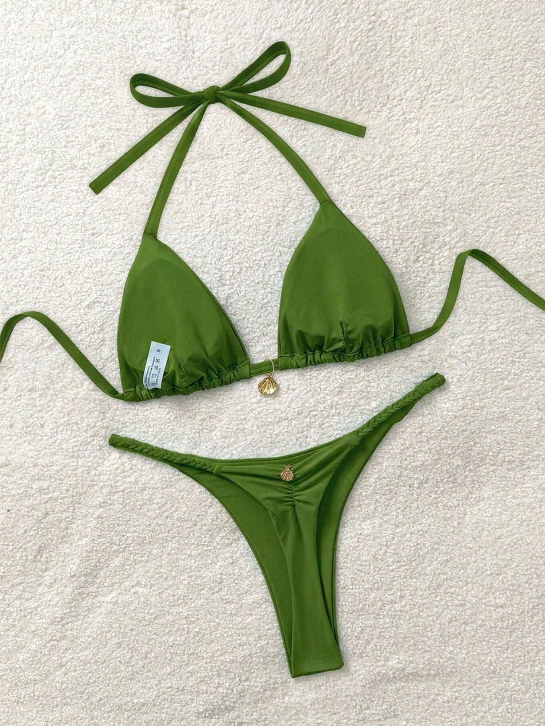 Set bikini de baie SHEIN, verde