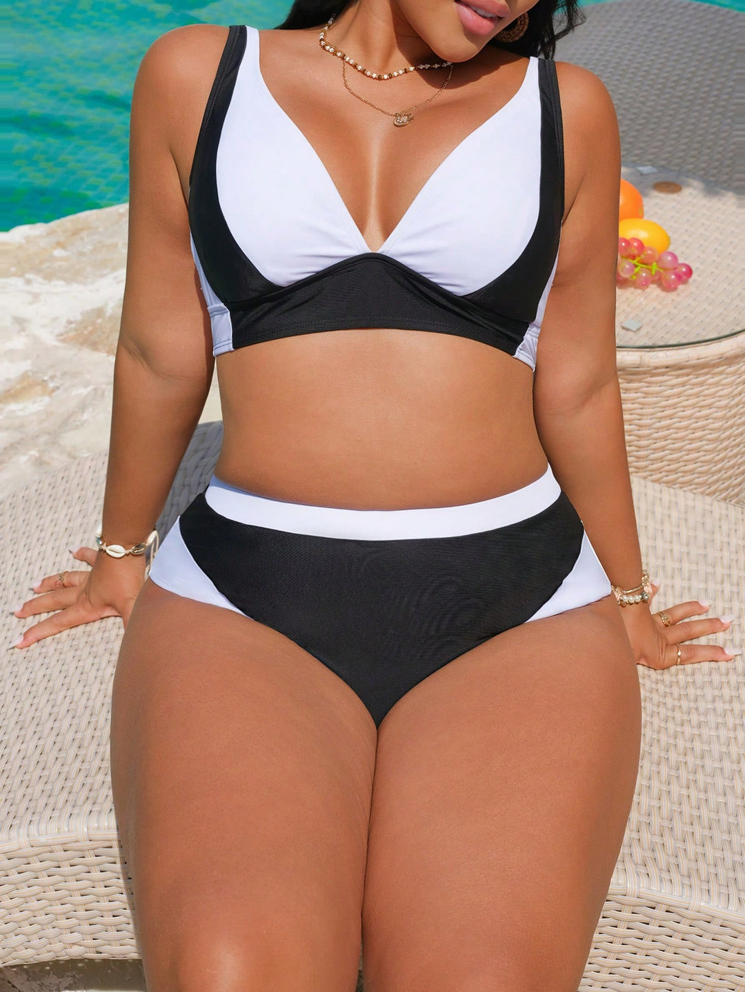 Set bikini de baie SHEIN, negru