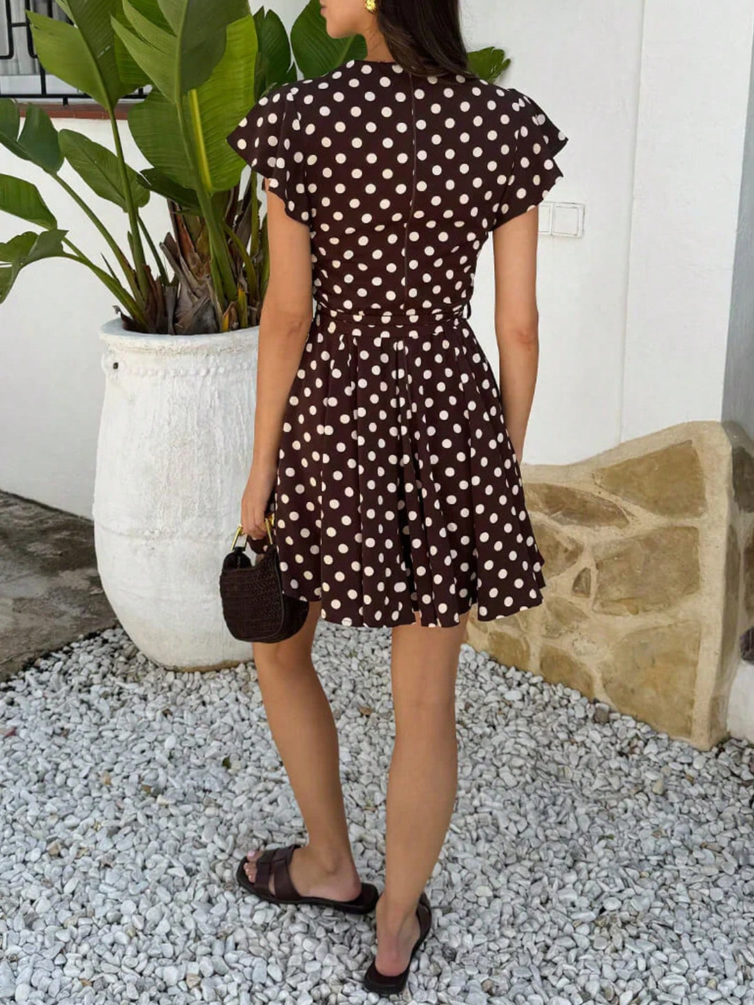Rochie scurtă SHEIN, maro