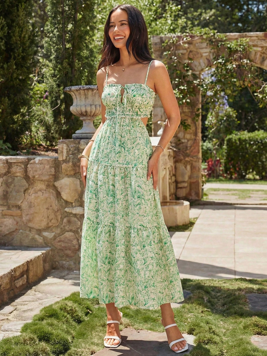 Rochie maxi SHEIN, verde