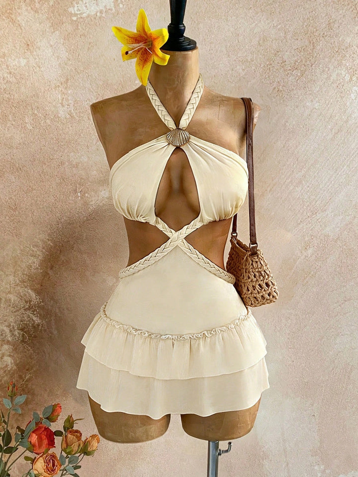 Rochie scurtă SHEIN, portocaliu