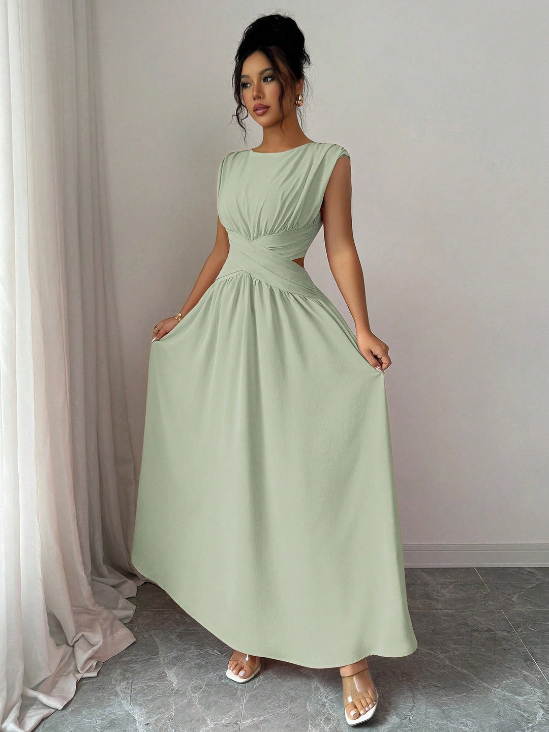 Rochie maxi SHEIN, verde