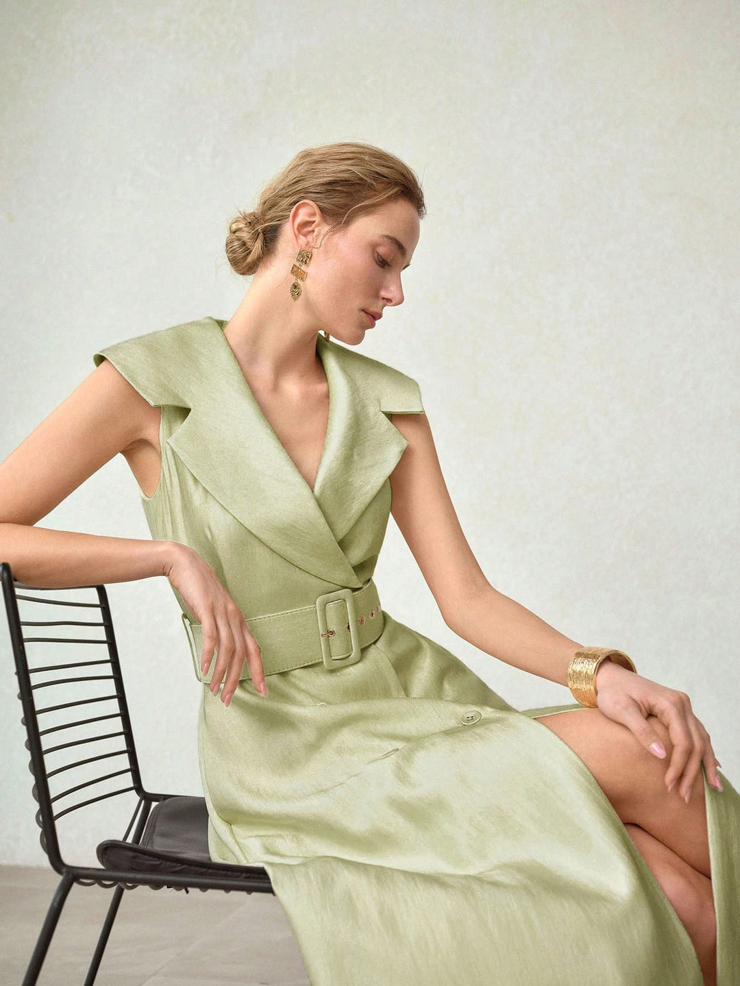 Rochie maxi SHEIN, verde