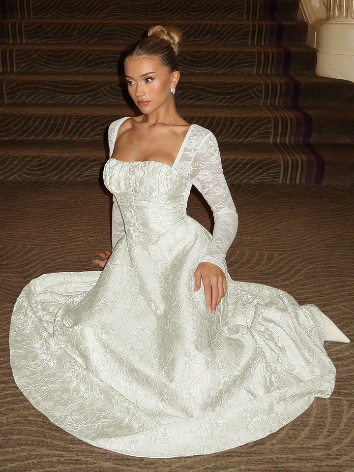 Rochie maxi SHEIN, alb