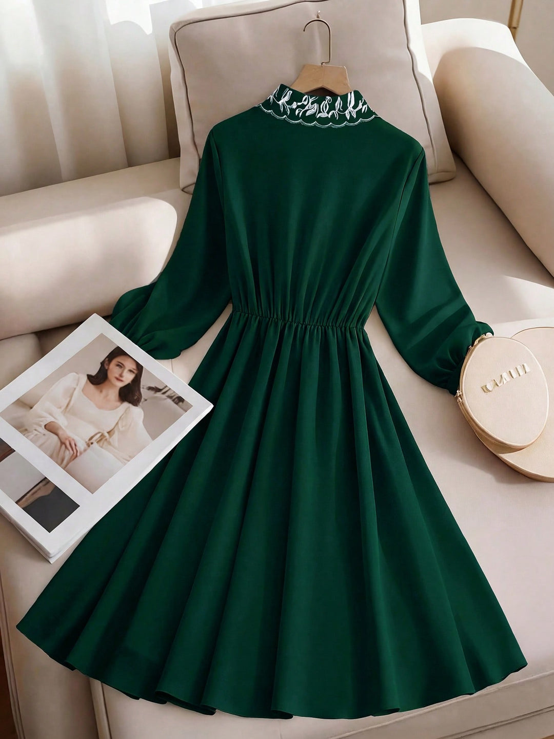 Rochie midi SHEIN, verde