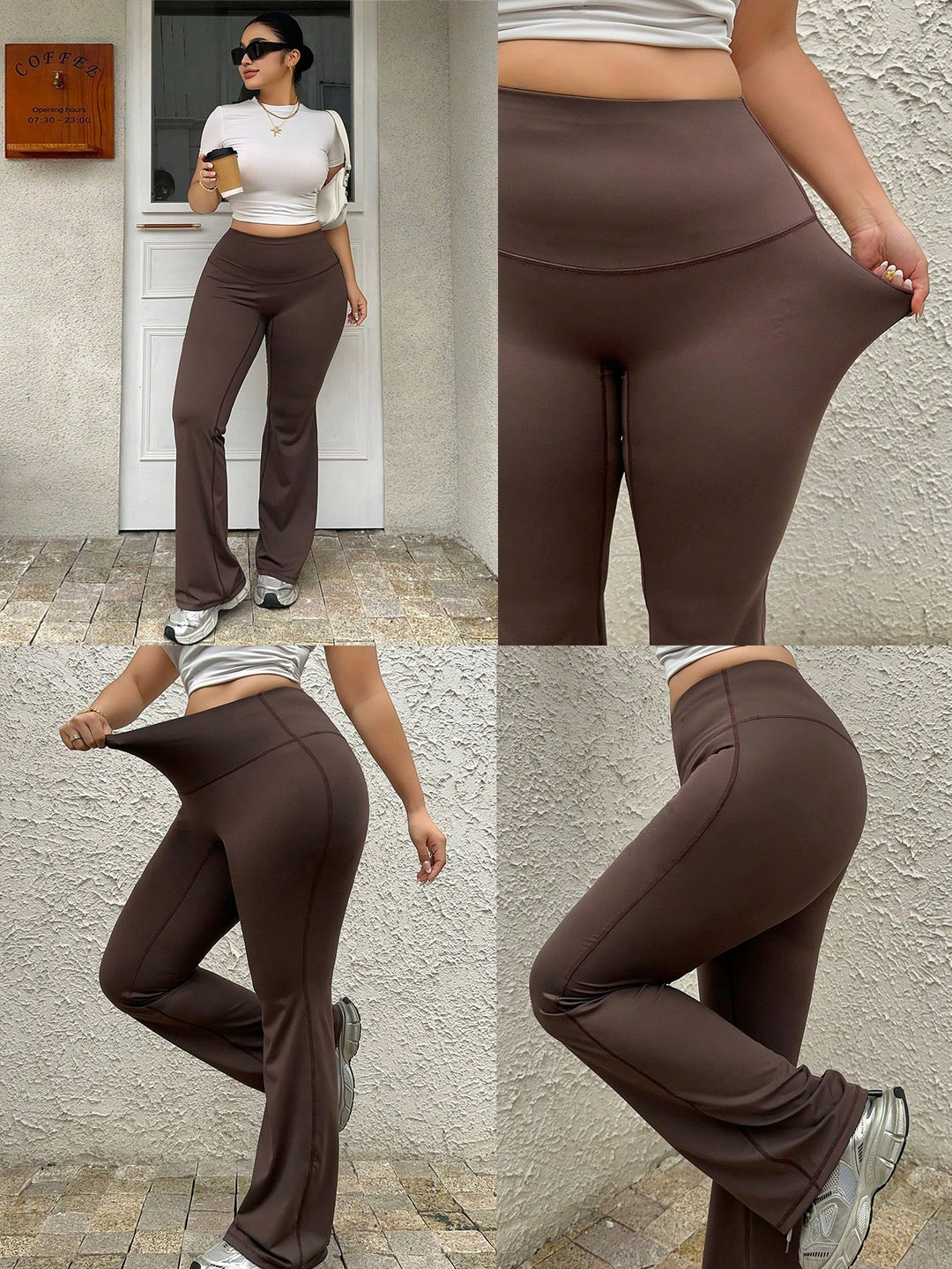Pantaloni SHEIN, maro