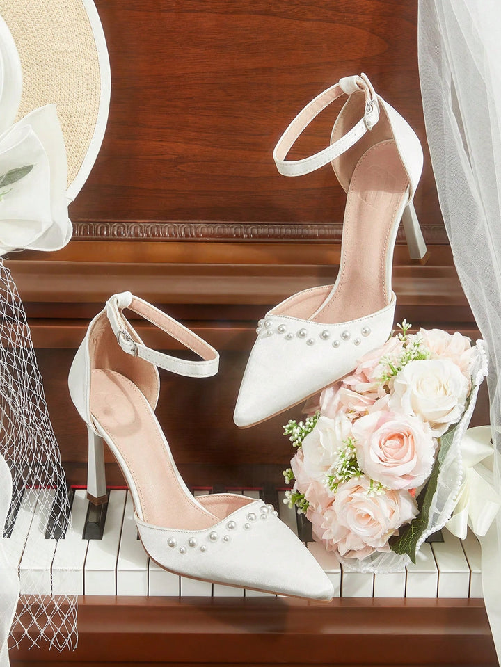 Pantofi cu toc SHEIN, alb