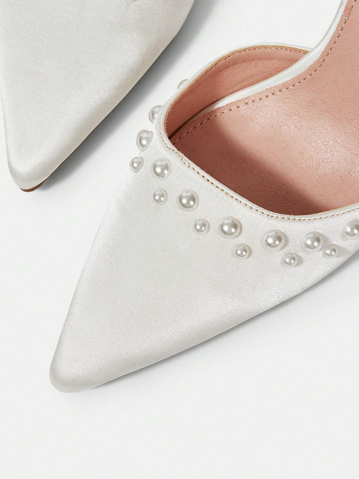 Pantofi cu toc SHEIN, alb