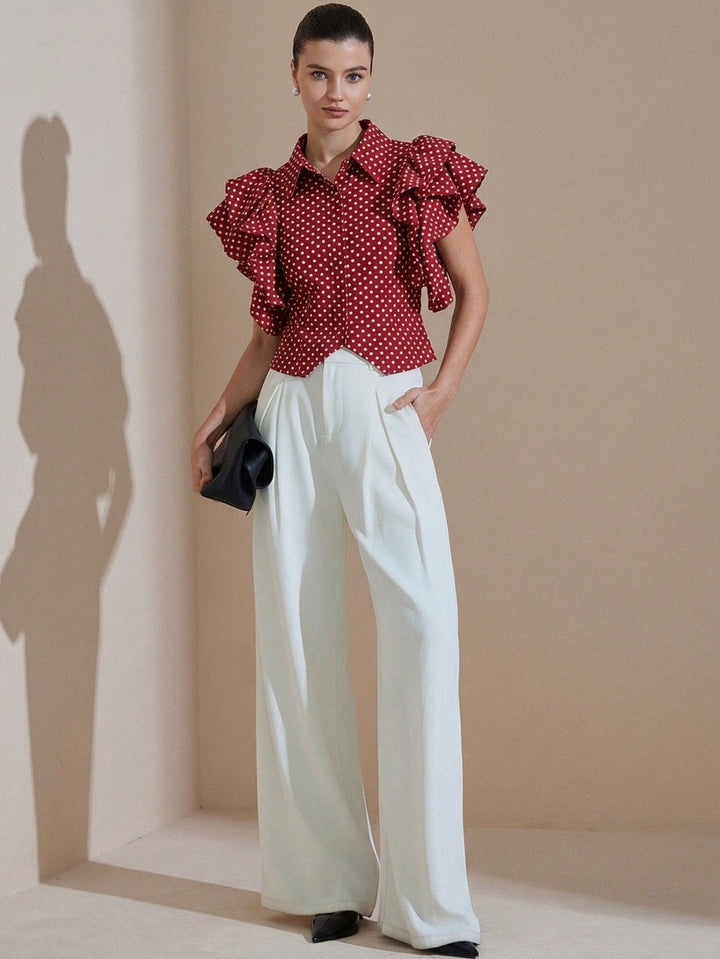 Bluza elegantă SHEIN, roșu