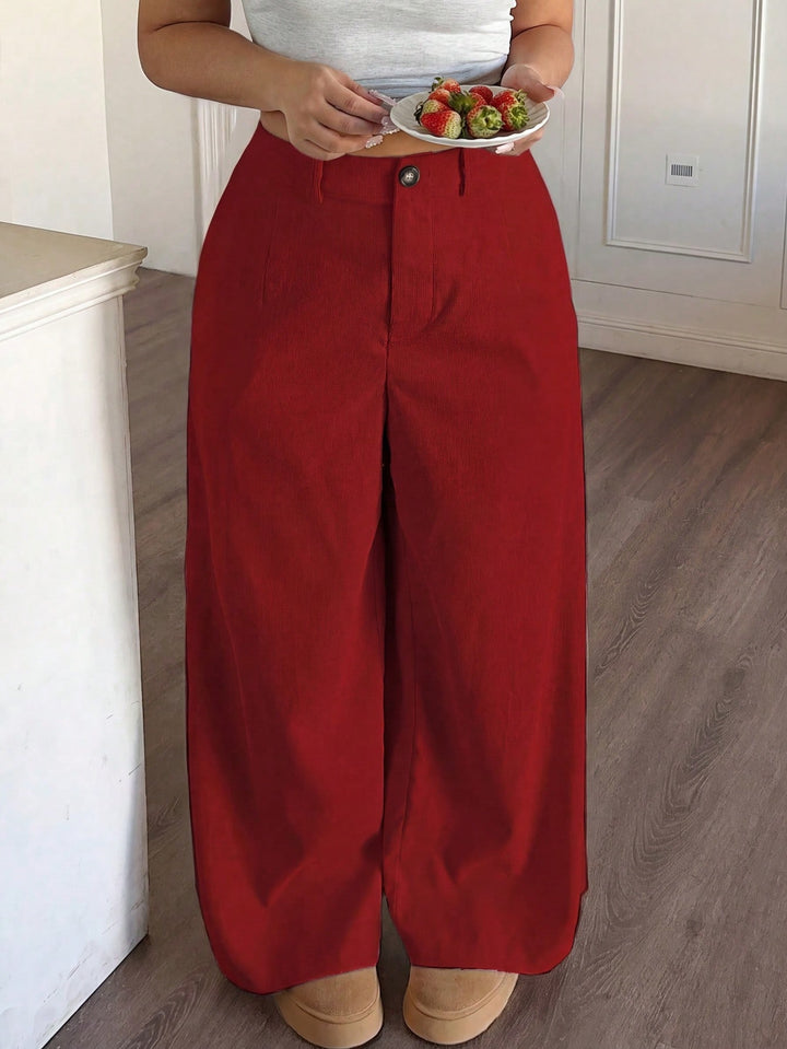 Pantaloni SHEIN, roșu