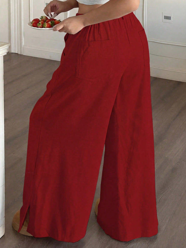 Pantaloni SHEIN, roșu