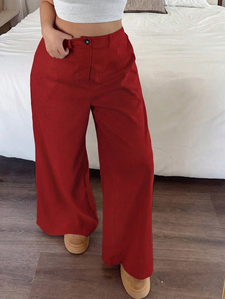 Pantaloni SHEIN, roșu