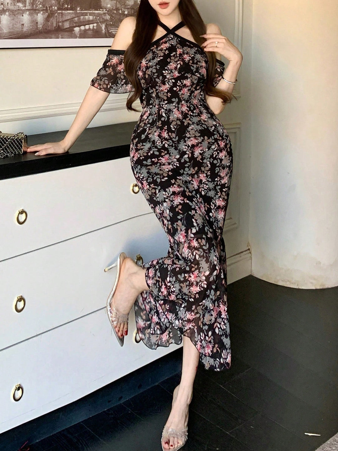 Rochie scurtă SHEIN, negru