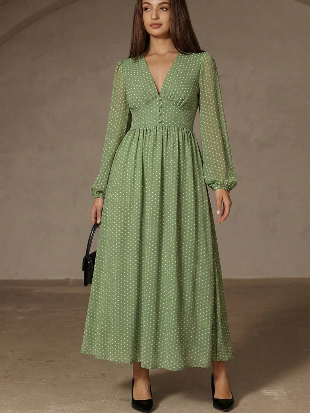 Rochie maxi SHEIN, verde