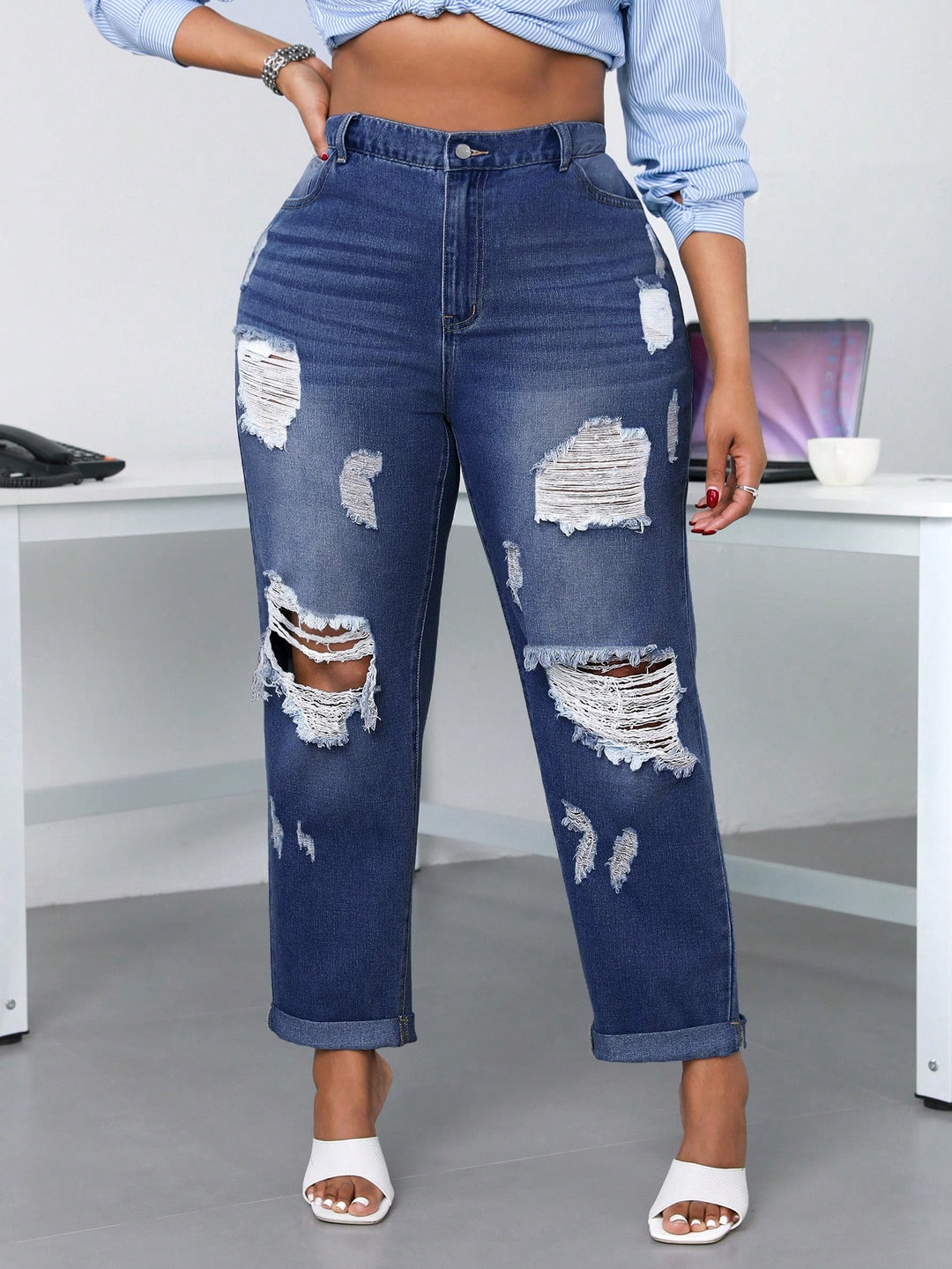 Jeans SHEIN, albastru