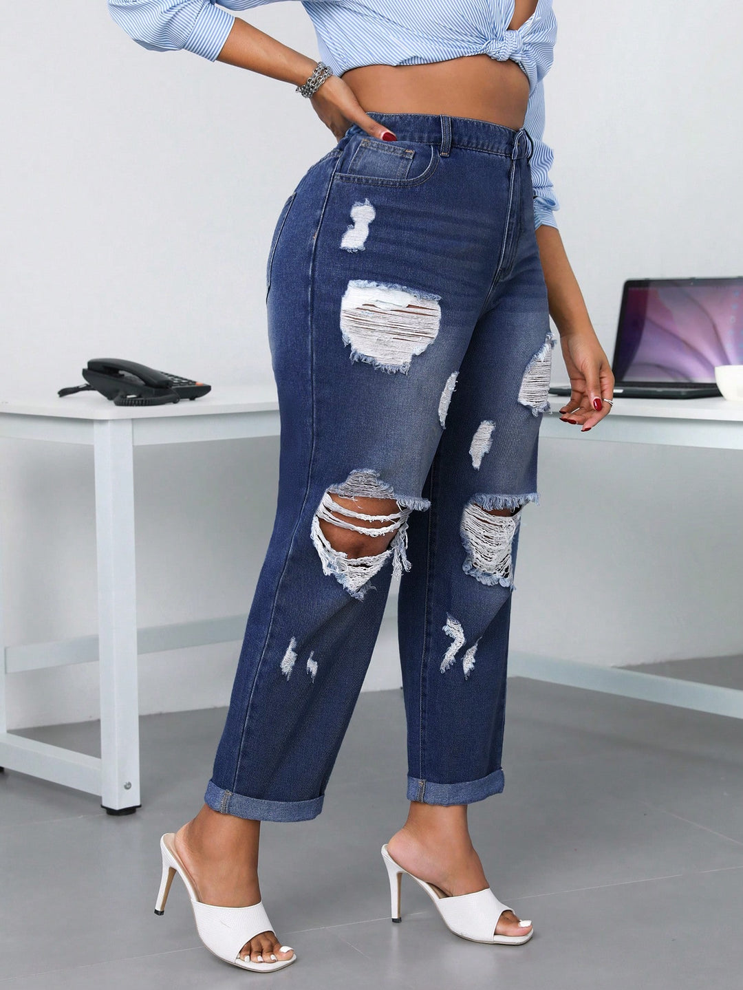 Jeans SHEIN, albastru