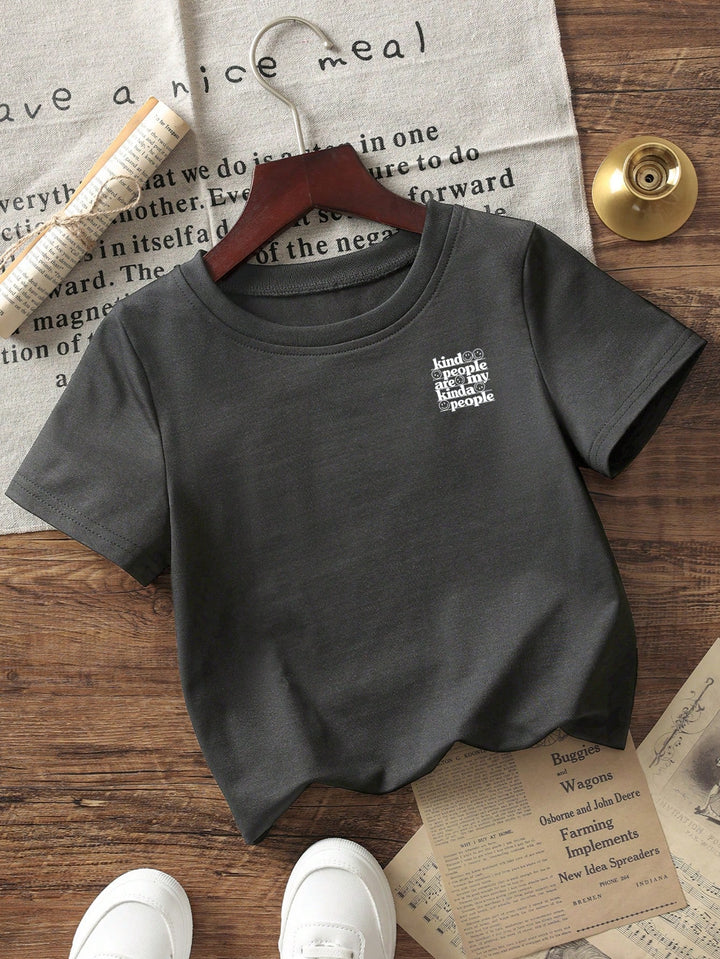 Tricou pentru copii SHEIN, gri