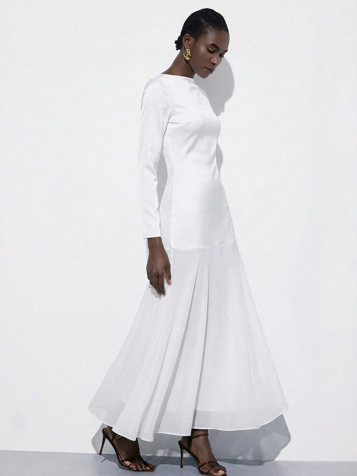 Rochie maxi SHEIN, alb