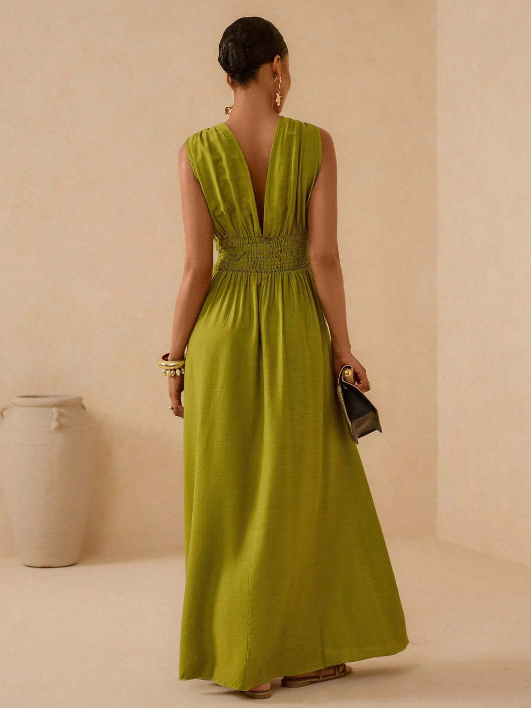 Rochie maxi SHEIN, verde