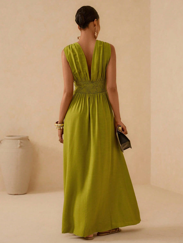 Rochie maxi SHEIN, verde